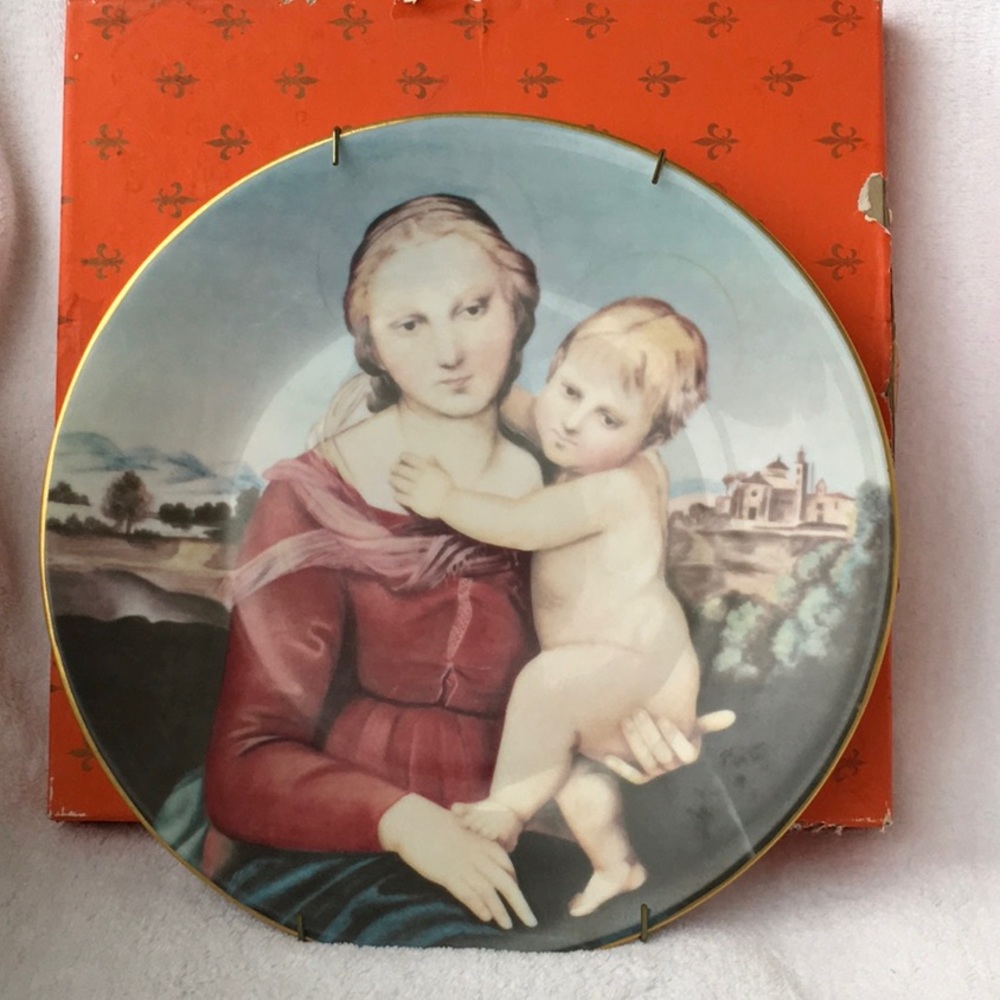 COWPER MADONNA & CHILD Plate By Raphael Limoges France Edition Limit No. A 2178